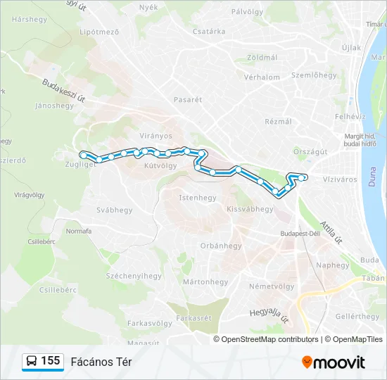 155 Bus Line Map