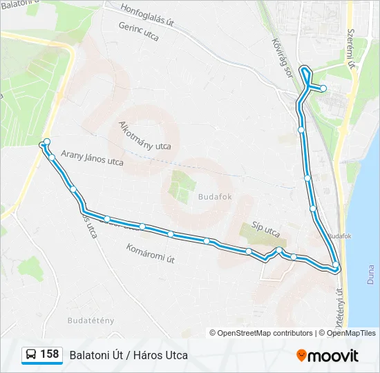 158 Bus Line Map