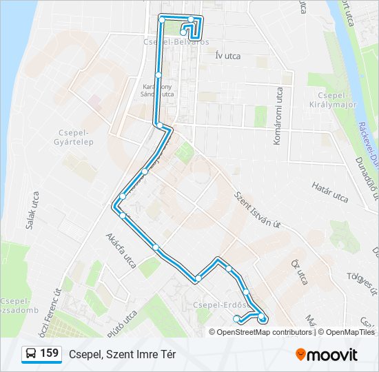 159 bus Line Map