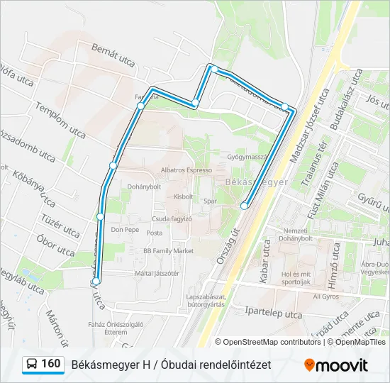 160 Bus Line Map