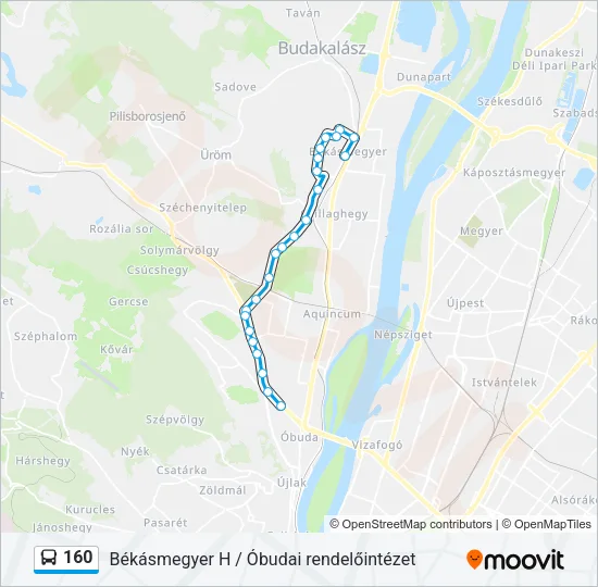 160 Bus Line Map