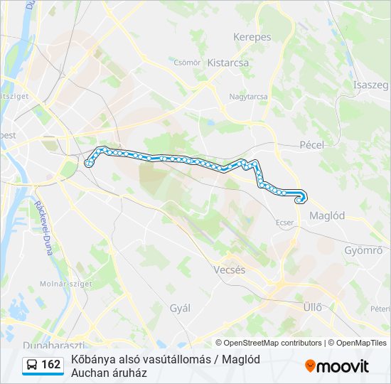 162 bus Line Map