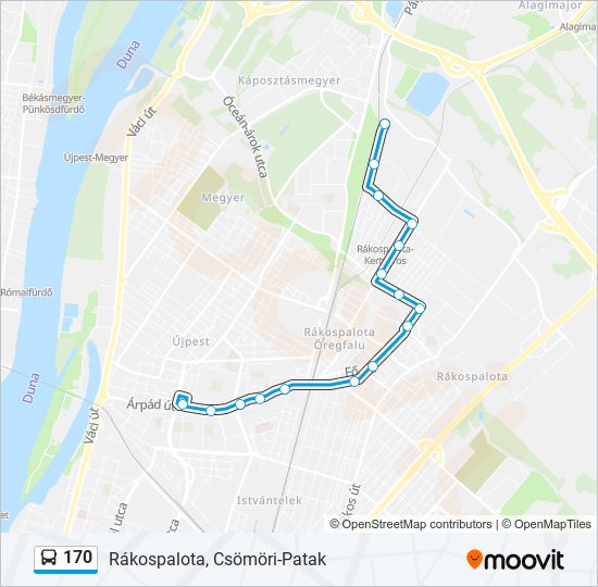 170 bus Line Map