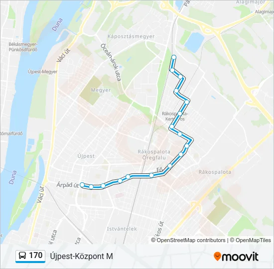 170 Bus Line Map