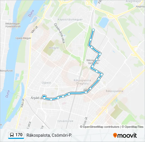 170 Bus Line Map