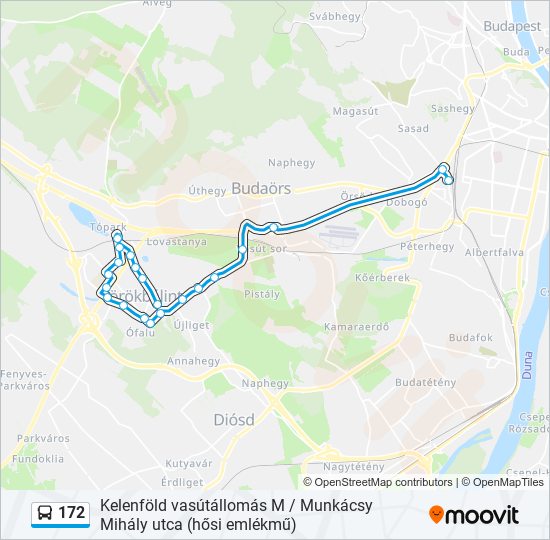 172 bus Line Map