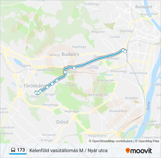 173 Bus Line Map