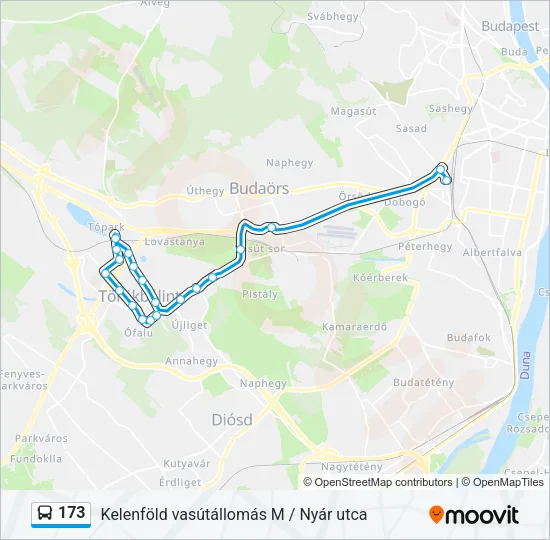 173 Bus Line Map