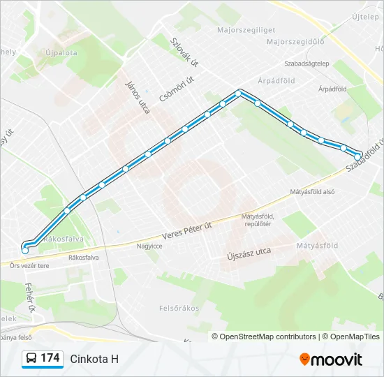 174 Bus Line Map