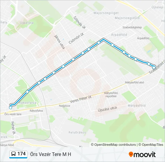 174 Bus Line Map
