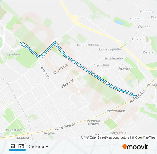 175 Bus Line Map