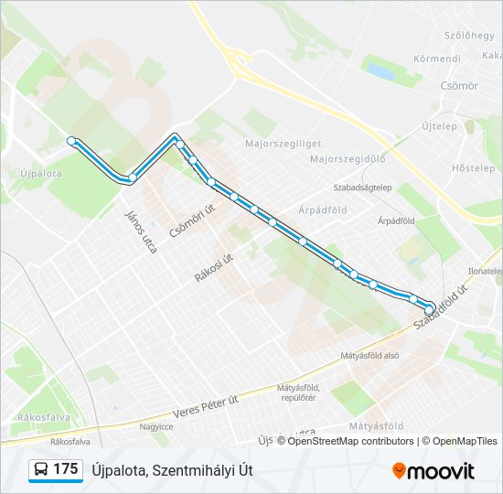 175 autóbusz Vonal Térkép