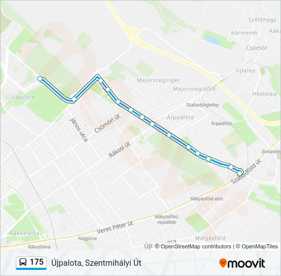 175 Bus Line Map