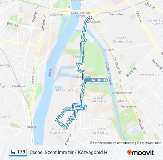 179 bus Line Map