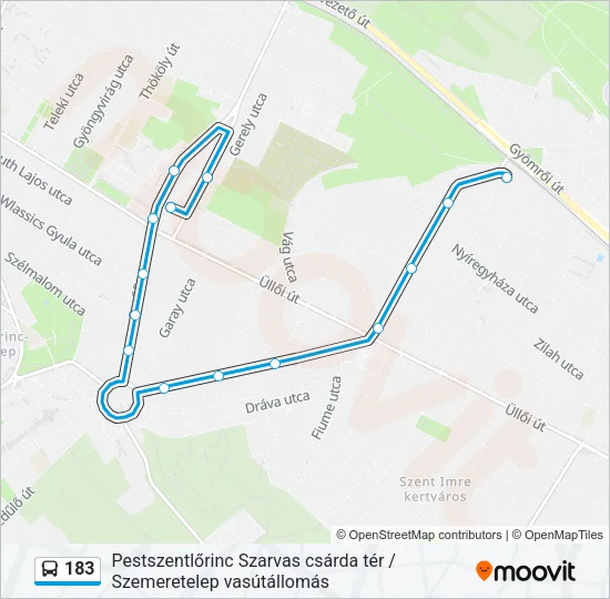 183 Bus Line Map