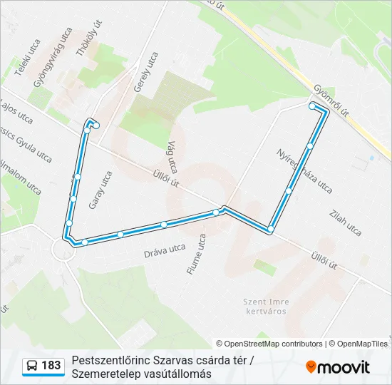 183 Bus Line Map