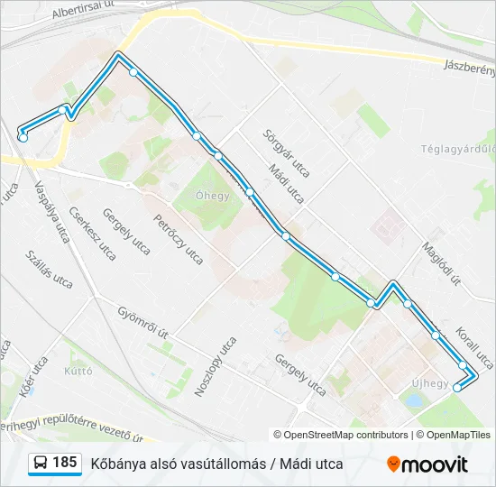 185 Bus Line Map