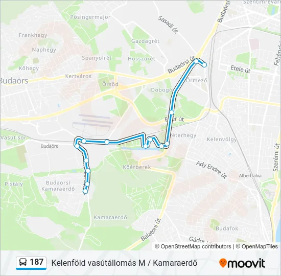 187 Bus Line Map