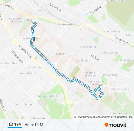 194 Bus Line Map