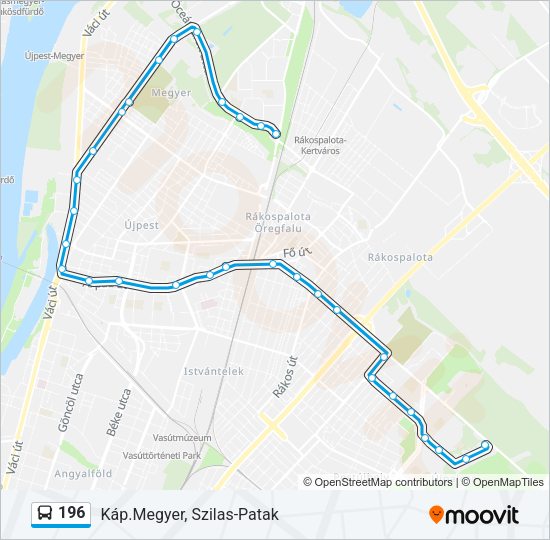 196 autóbusz Vonal Térkép