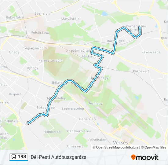 198 Bus Line Map
