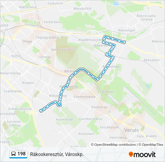 198 Bus Line Map