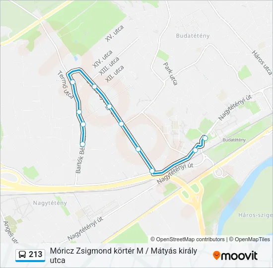 213 Bus Line Map