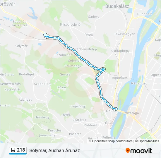 218 Bus Line Map