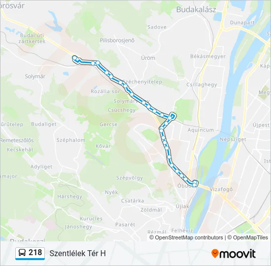 218 Bus Line Map