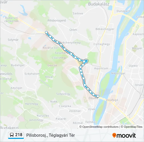 218 Bus Line Map
