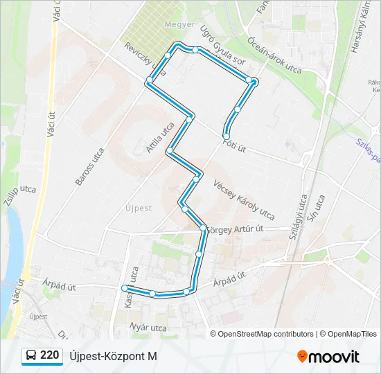 220 Bus Line Map