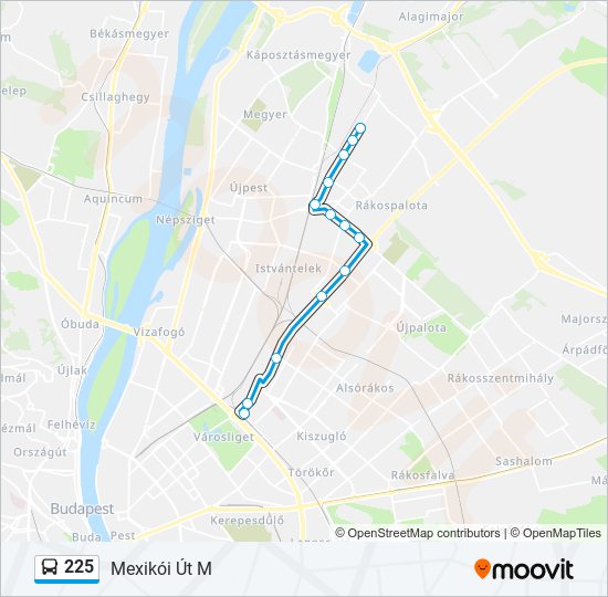 225 autóbusz Vonal Térkép