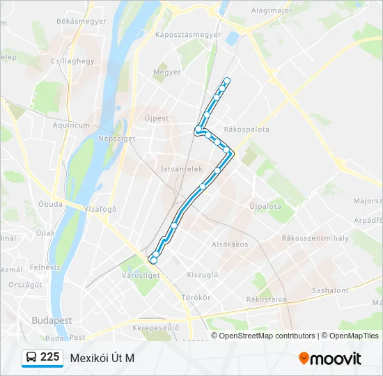 225 Bus Line Map