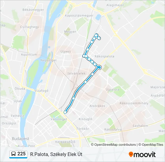 225 Bus Line Map
