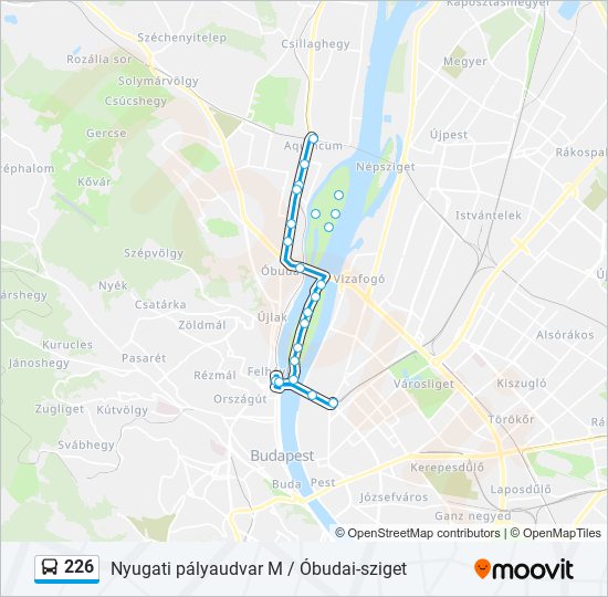 226 bus Line Map