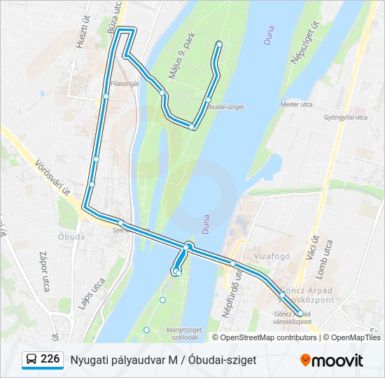 226 autóbusz Vonal Térkép