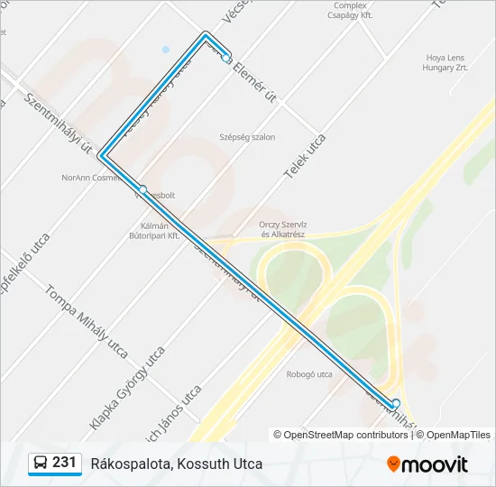 231 Bus Line Map