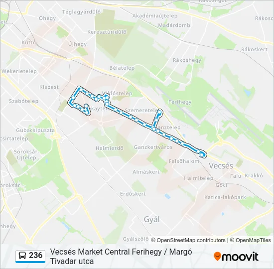 236 Bus Line Map