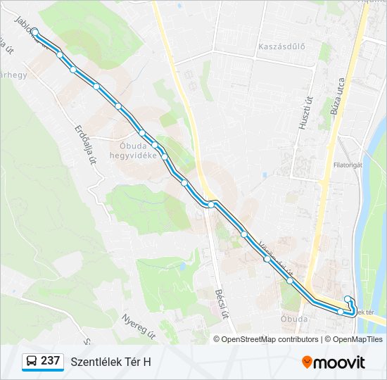 237 autóbusz Vonal Térkép