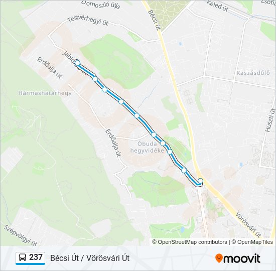 237 bus Line Map