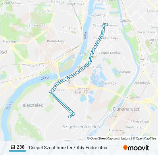 238 Bus Line Map
