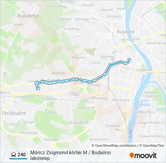 240 Bus Line Map
