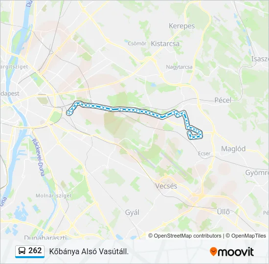262 Bus Line Map