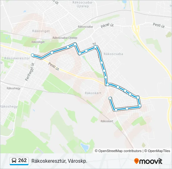 262 Bus Line Map