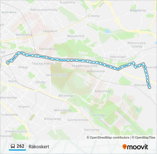 262 Bus Line Map