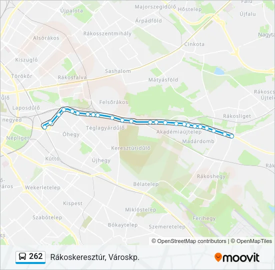 262 Bus Line Map
