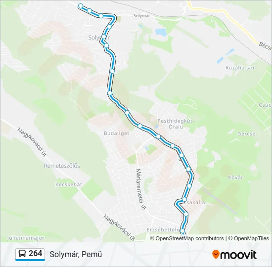 264 Bus Line Map
