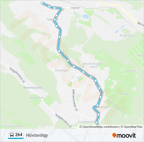 264 bus Line Map