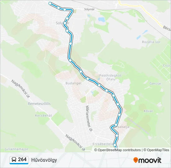 264 Bus Line Map