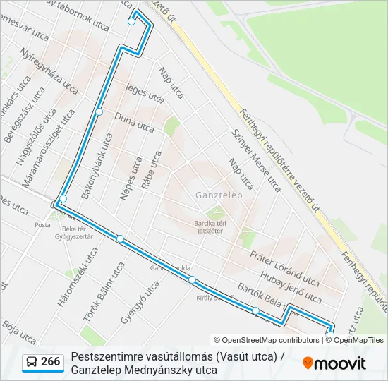 266 Bus Line Map